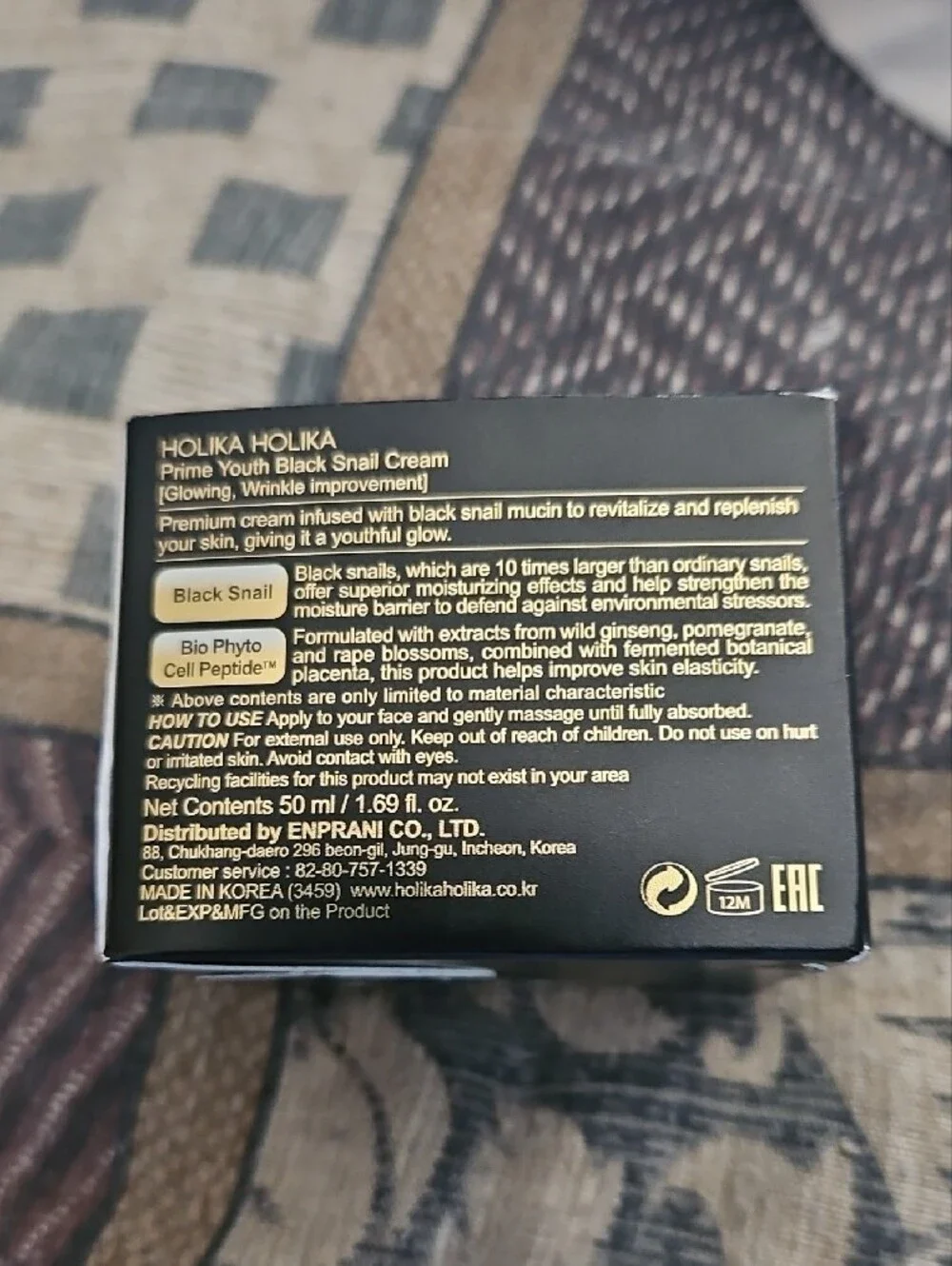 Black Snail Cream - Black with Gold Label